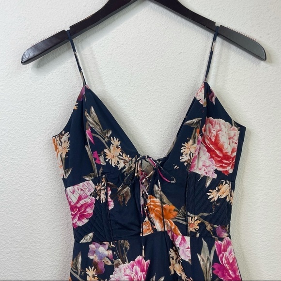 NICHOLAS Lucile Floral Corset Bra Dress - Navy - Picture 11 of 15